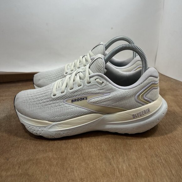 Brooks Glycerin 21 Women Size 7 White Running Shoes - Picture 4 of 11